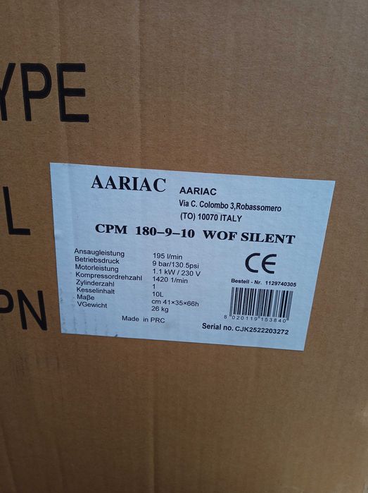 Sprzedam nową sprężarkę Schneider Airsystems CPM 180-9-10 WSOF