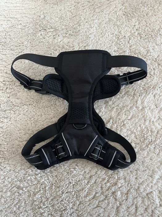 SZELKI dla psa BEZUCISKOWE czarne GUARD M 38-71cm Jamnik Mops