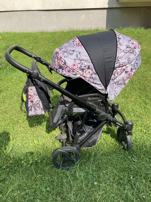 Wózek Bebetto z motywem kwiatowym + GRATISY
