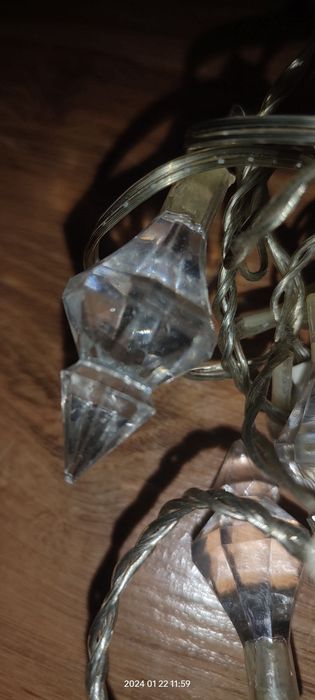 Lampki kryształowe led jak nowe, tylko 1,2W