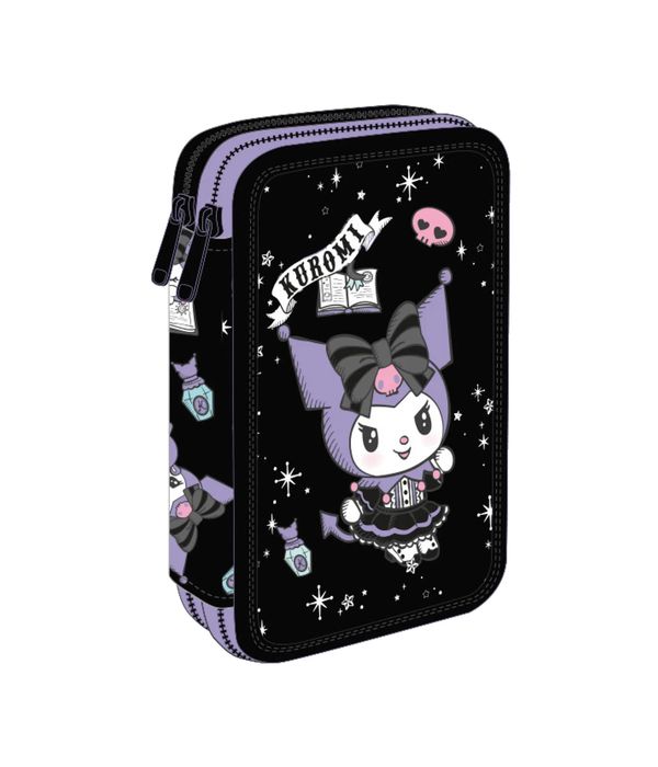 Piórnik podwójny z wyposażeniem Kuromi Jumper 2. Patio. Nowy Produkt