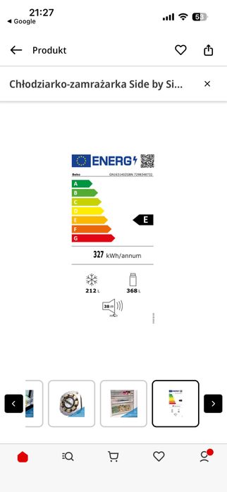 Beko side by side gn163140zgbn czarne szkło na gwarancji