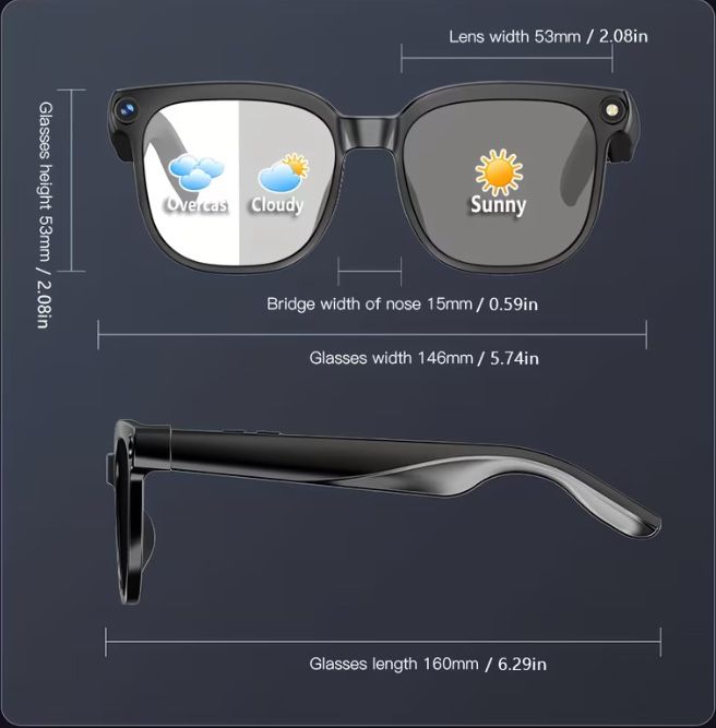 Розумні окуляри з відеозйомкою та AI-чатом