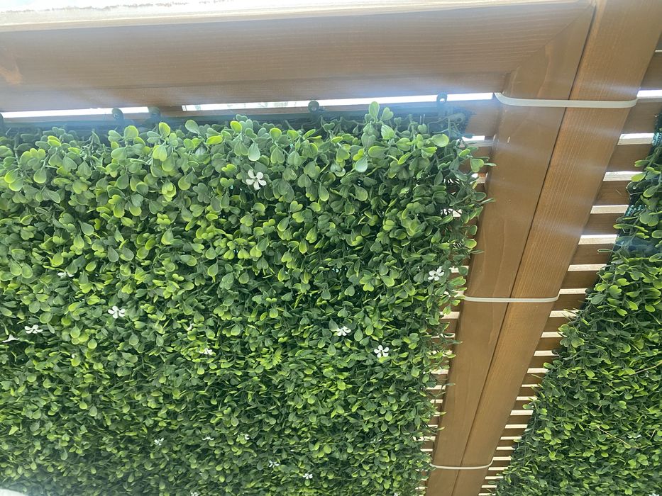 Pergola kratka oslona balkonowa drewniania 116x161