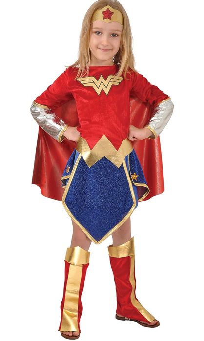 Fato halloween mulher maravilha 4/5 anos