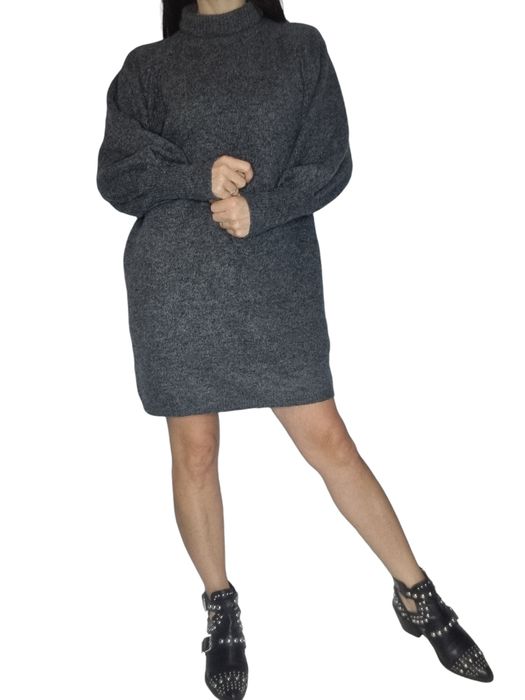 Ciepła Szara jesienno zimowa sukienka Primark Rozmiar M/L 38/40