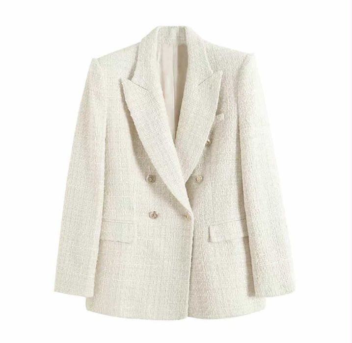 Жакет жіночий білий твід