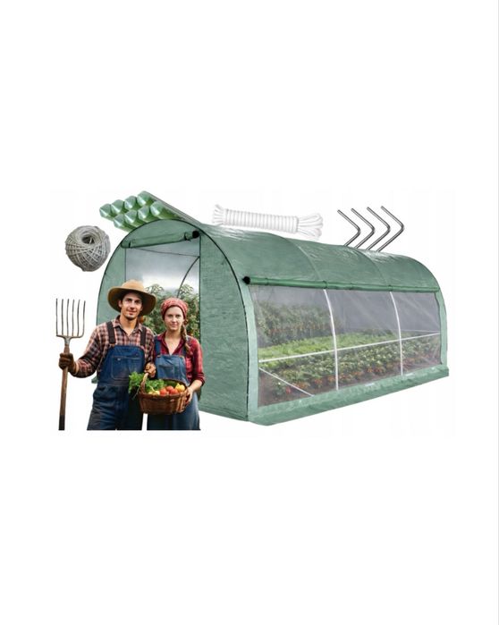 Теплиця ПОСИЛЕНА труба Ø25мм (2 входи) 10м²/ 18м²/ 24м²/ 30м²/ 36м²