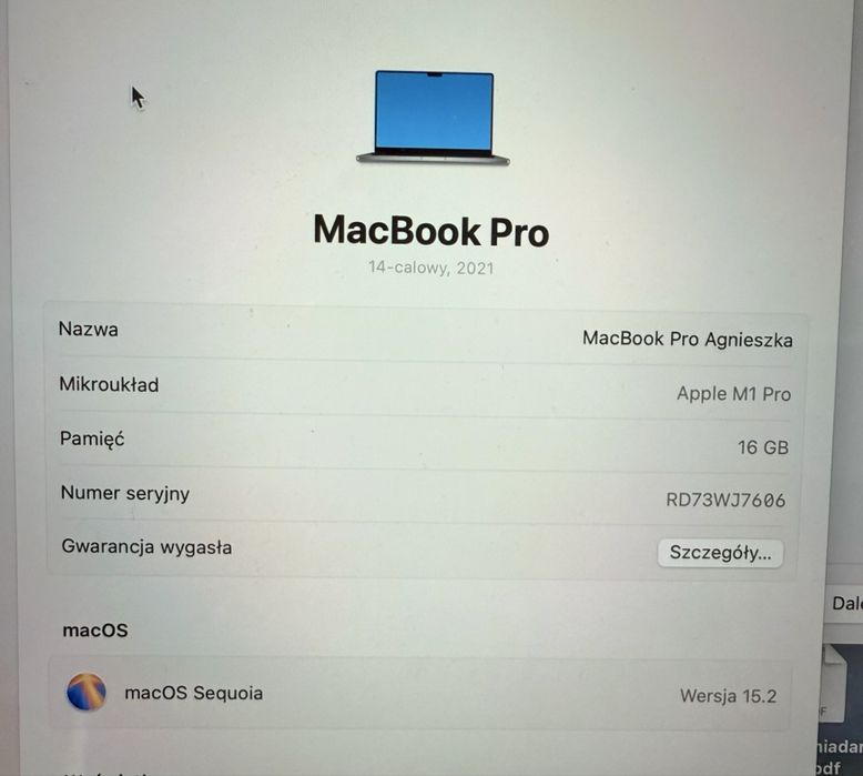 Laptop apple MacBook Pro A2442