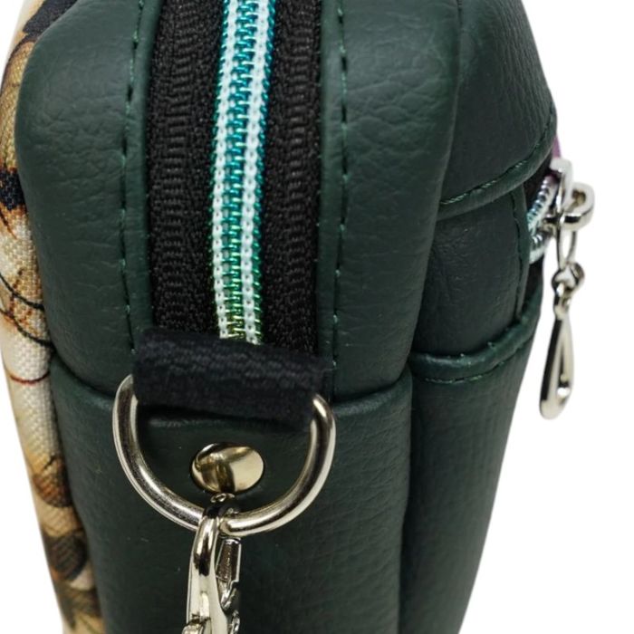 Mini Torebka Box z Ekoskóry z Motywem Motyli i Polnych Kwiatów