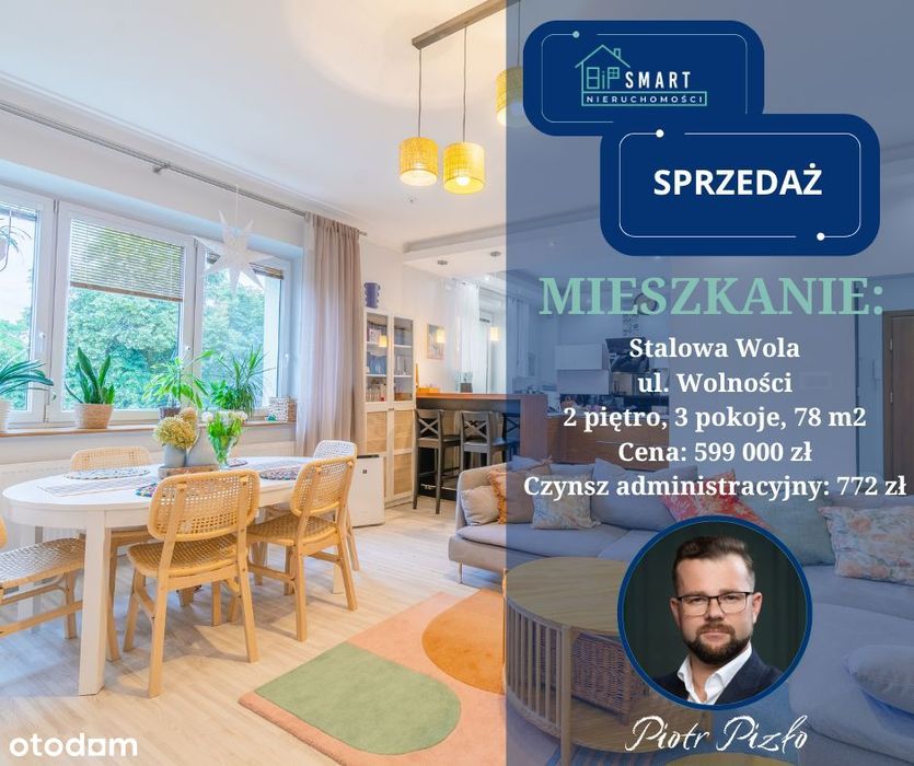78 m² | 2. ostatnie piętro | ul. Wolności | 15 m²