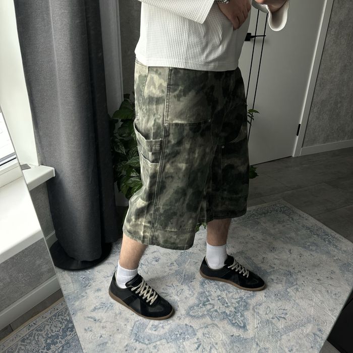 Double knee carpenter baggy camo jorts oversize широкі камо камуфляж jaded racer карпентер дабл ні шорти беггі баггі baggy sk8 y2k real tree