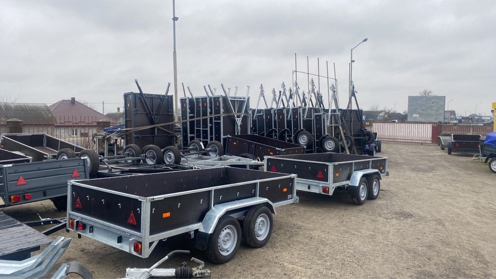 Новий Фанерний Оцинкований Двухвісний Причіп в наявності!