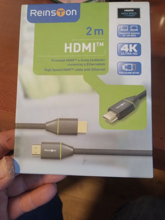Reisnston Nowy kabel HDMI z pozłacanymi wtykami