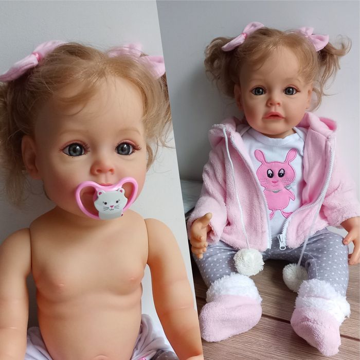 Оригинальная кукла реборн 55 см.Трехслой ный окрас с видимыми венами