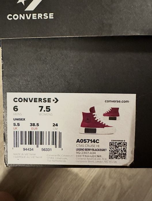 Високі стильні кеди Converse Cruise Hi legend конверси оригінал