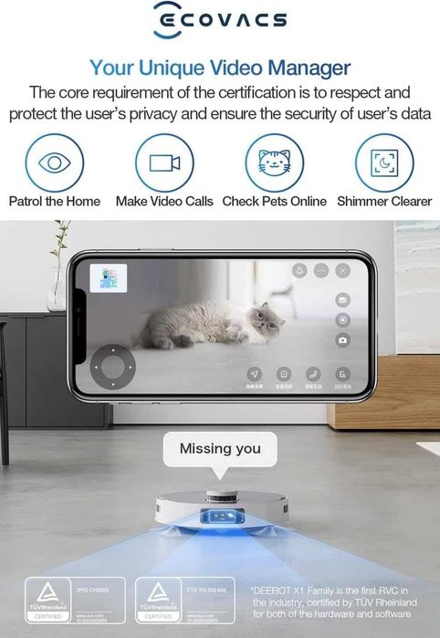 ECOVACS DEEBOT X1 OMNI – inteligentny robot odkurzający 5000 Pa