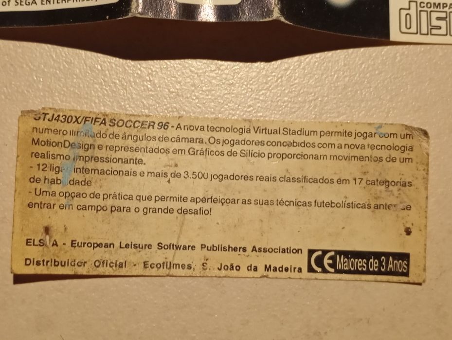 Capa Fifa 96 Sega Saturn