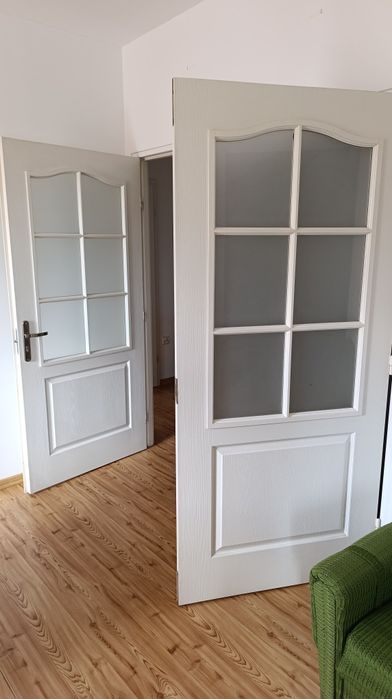 Drzwi wewnętrzne podwójne dwuskrzydłowe białe duże 190 95 francuskie