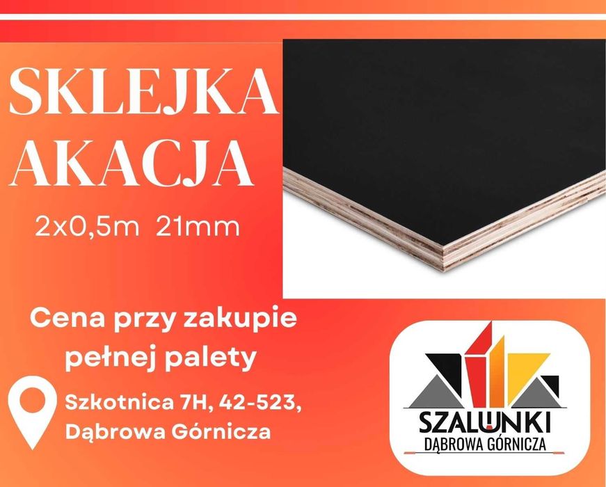 Sklejka akacjowa płyta szalunkowa akacja szalunki strop płyty sklejki