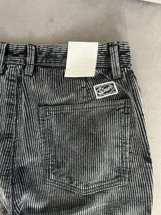 Zara spodnie sztruksowe Carrot fit rozm 38 szare