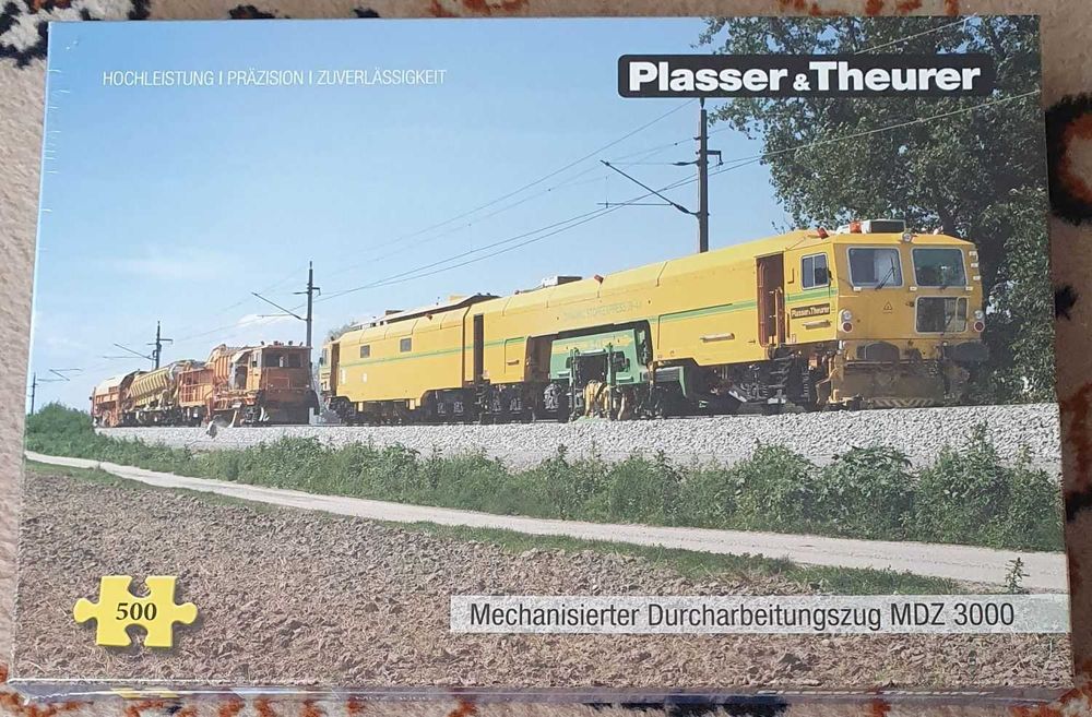 Puzzle kolejowe pociąg kolej maszyna torowa Plasser & Theurer