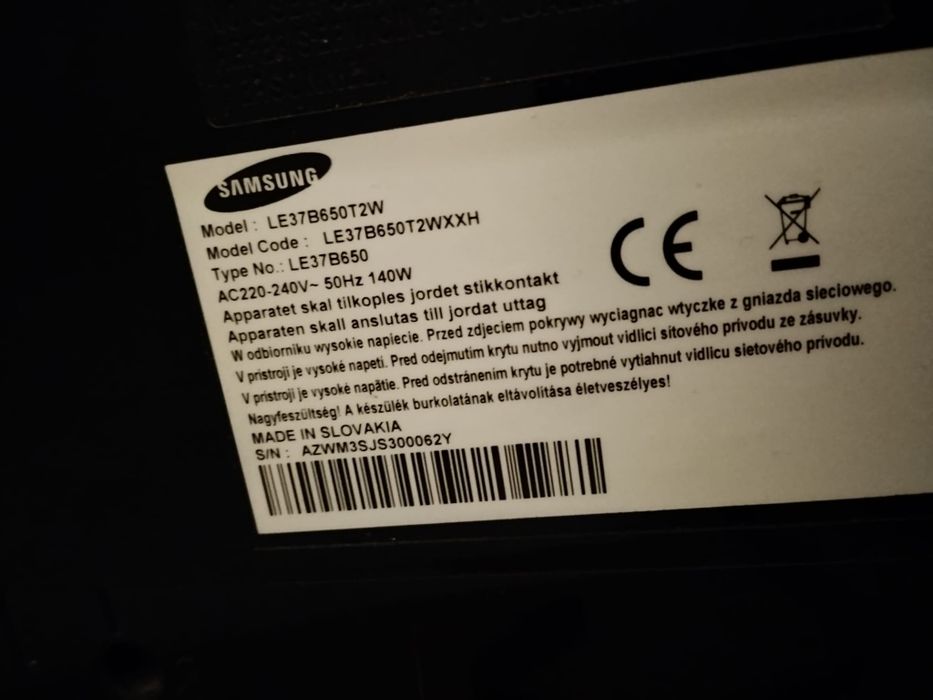 Telewizor Samsung  37" +dekoder HEVC