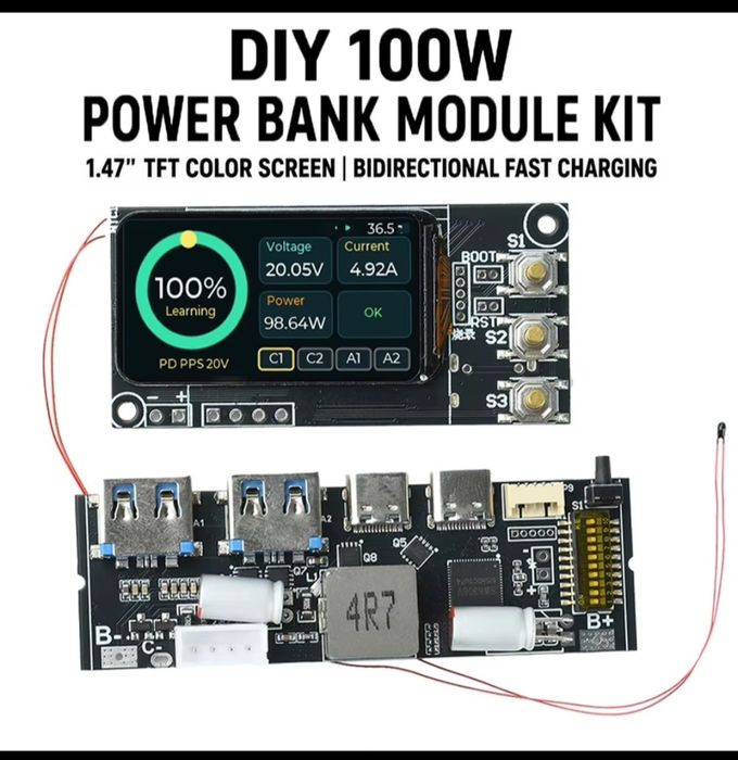 Плата павербанка 100w 2s-7s myzl-yd24-2.36_I2C