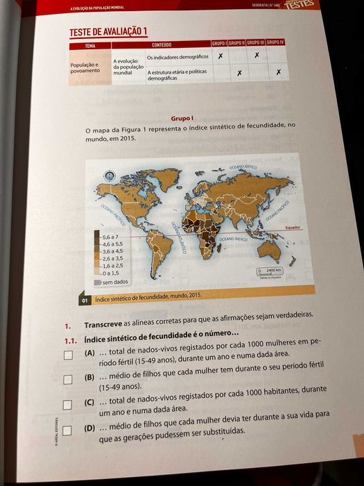 Preparar os Testes – Geografia  8.° ano