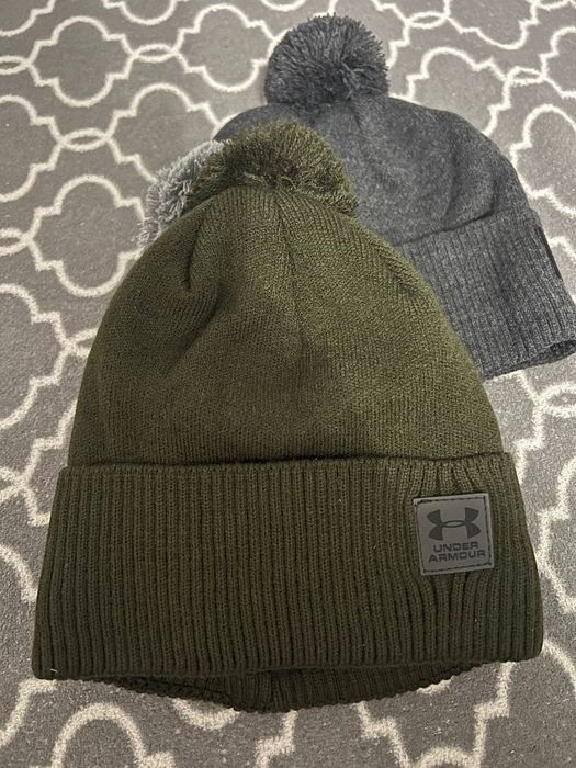 Чоловіча зимова шапка UNDER ARMOUR з помпоном (3 кольори )