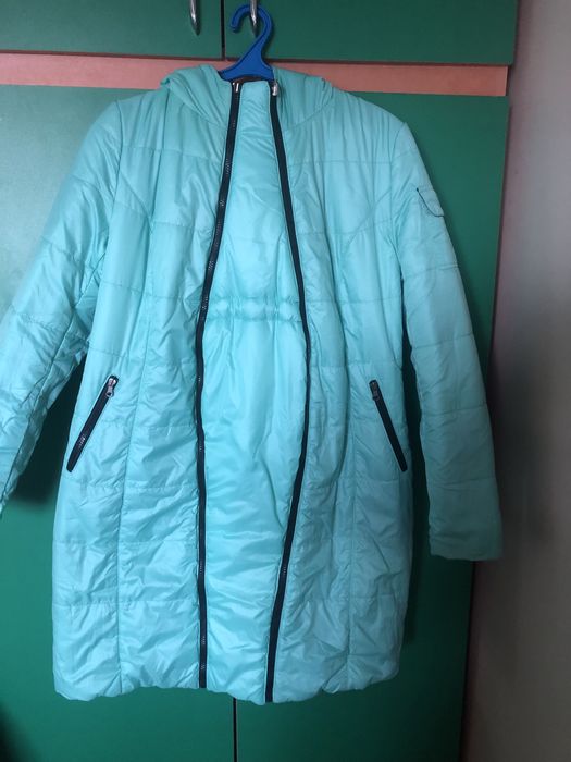 Плащ для вагітних на дві сторони з вставкою