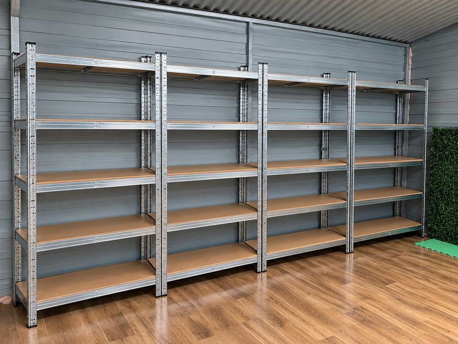 4 Regały Metalowe ‼️ZESTAW‼️ Magazyn Piwnica Garaż 180x90x40cm