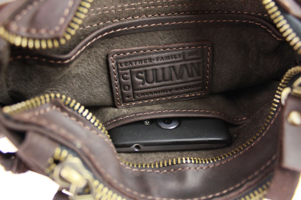 Сумка чоловіча шкіряна на плече SULLIVAN smvp129-2(35) коричнева