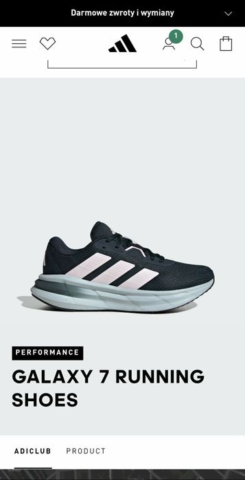 Okazja ! Buty Adidas Galaxy 7   r. 40 do biegania i na codzień.