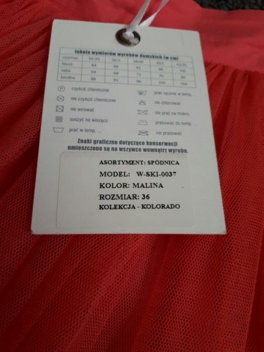 Tiulowa spódnica Fraternity roz. 36