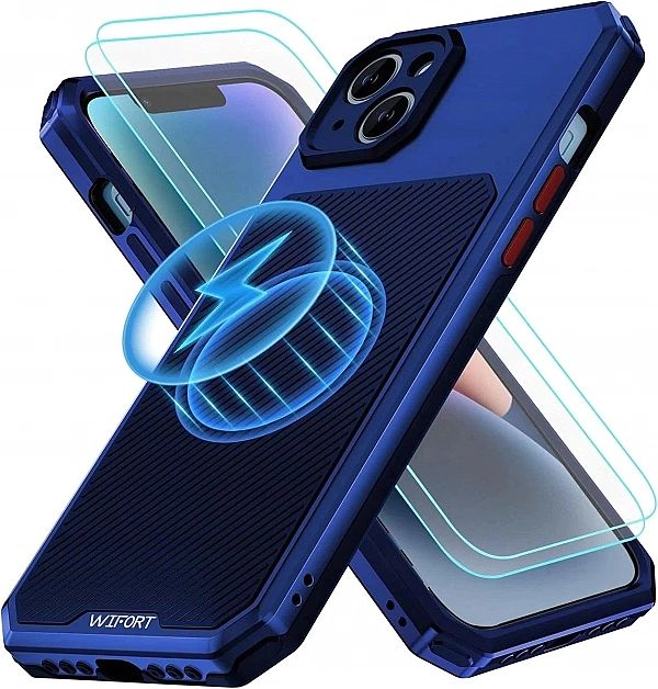 Metalowe Plecki, Etui Do Iphone 14 Folia Folia Ochronna Na Ekran Niebi