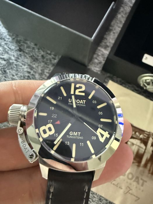 Zegarek U-boat 8050 GMT tungsten wolfram tungsteno tag omega panerai
