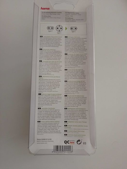 Adapter sieciowy podrozny marki Hama