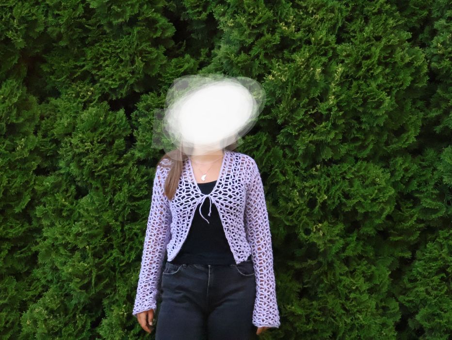 Fioletowy sweterek handmade