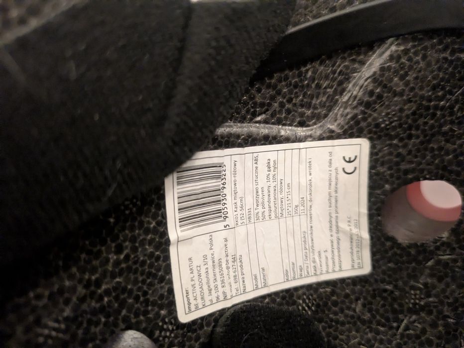 Kask dziecięcy rowerowy 52-56