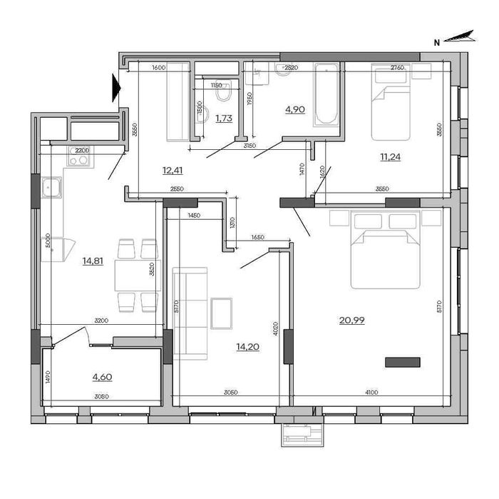 Продаж 3-кім.квартири вул. Промислова ЖК "Father" Без комісії