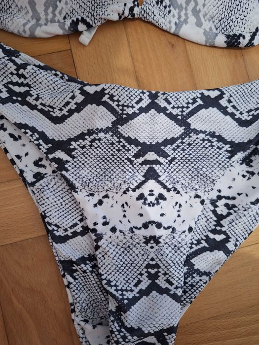 Bikini strój kąpielowy S M wężowy wzór shein