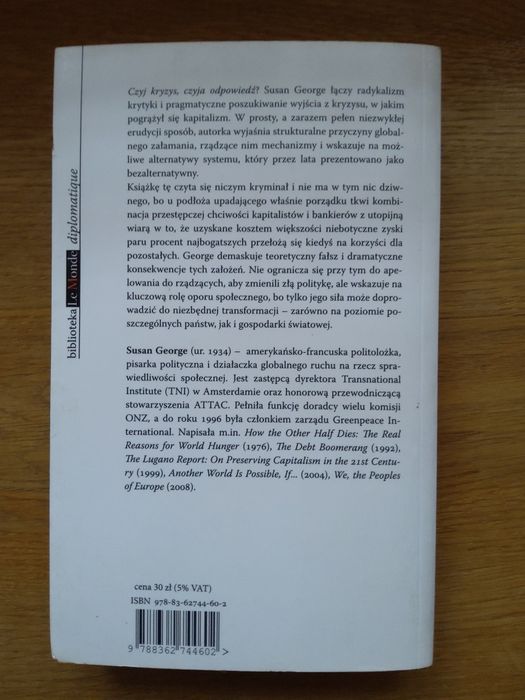 Susan George - Czyj kryzys, czyja odpowiedź
