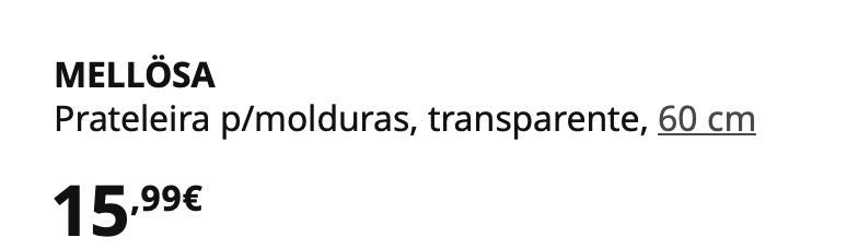 Prateleira Transparentes IKEA Mellosa
