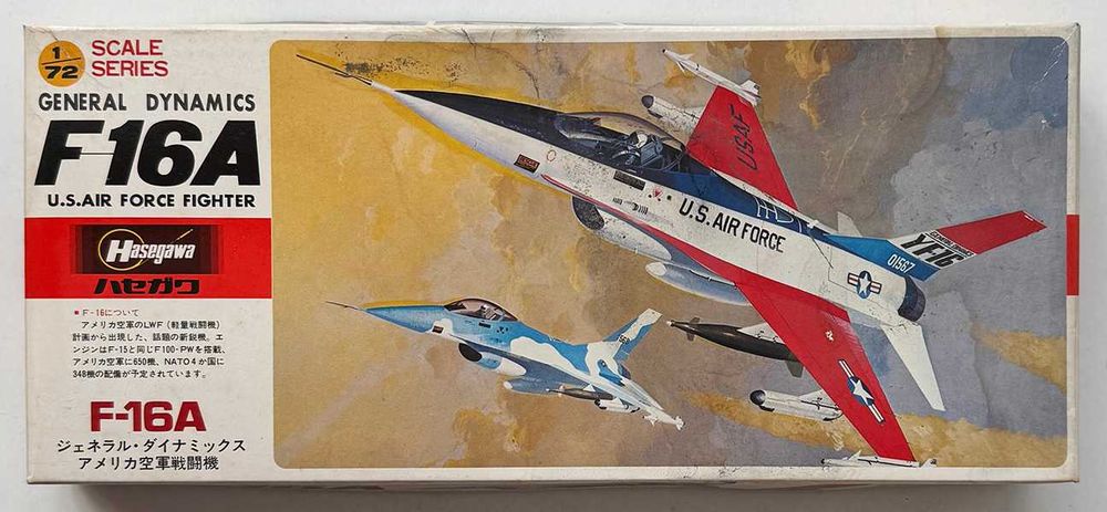Hasegawa_General Dynamics F-16A. ESc.1:72. Como novo.