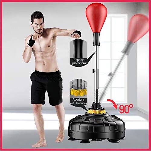 Ninabei Saco de boxe de pé Punching Ball com base estável para treinar