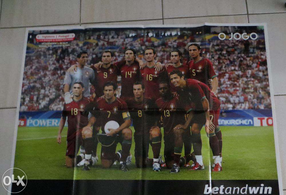 Poster Seleção Portuguesa Mundial 2006 1/4 final -  Medida: 86 X 62 cm