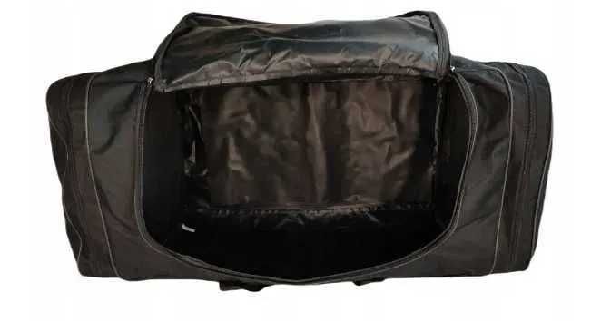 Duża czarna torba na wycieczkę podróżna z paskiem 60cm