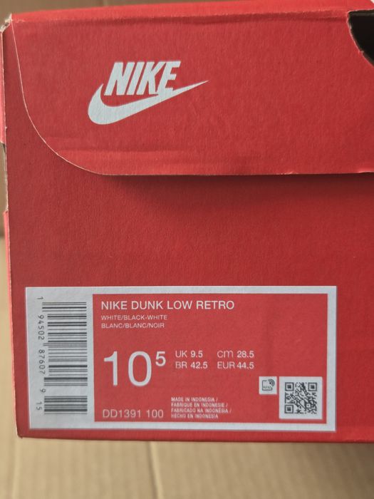 Nike Panda Dunk Low 44.5