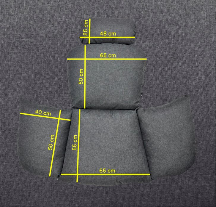 Komplet poduszka+ zaglowek fotel kokon wiszacy Nowe